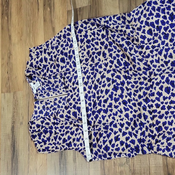 BAR III Blue Beige Black Animal Print Exposed Racer Back Zipper Dress - Picture 11 of 14